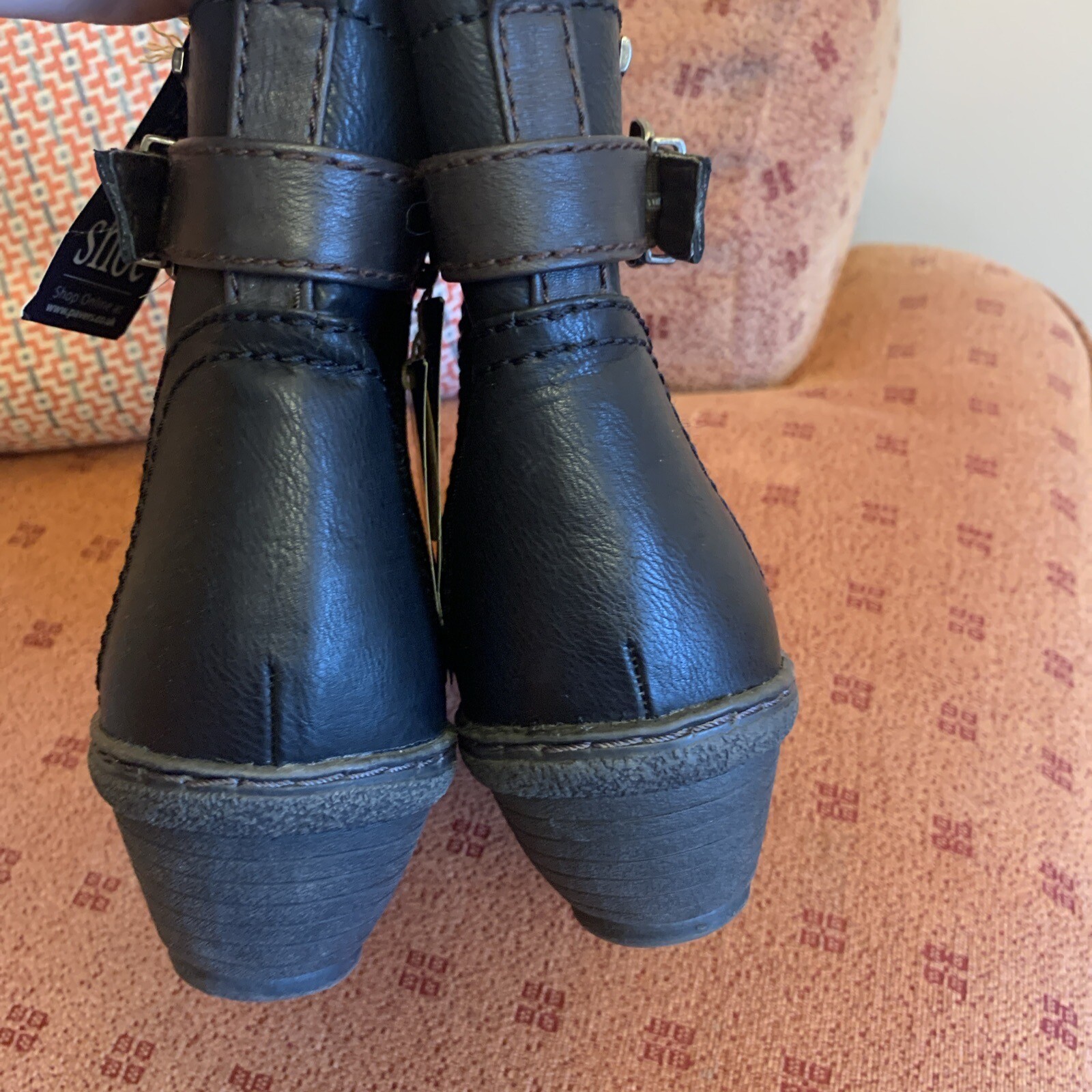 Pavers Size 7 (40) Wide Fit Relife Black Ankle Boots eBay