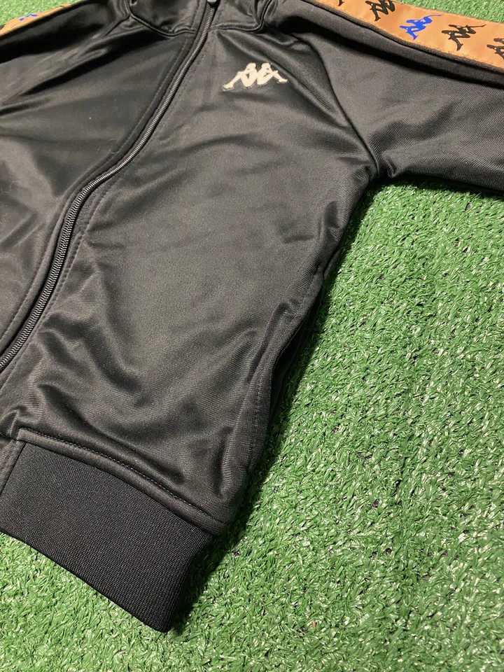 Chaqueta Kappa Track Cremallera Negra Streetwear Niños Jóvenes Talla 6 Años 116cm Hype Y2K Foto 4 de 4
