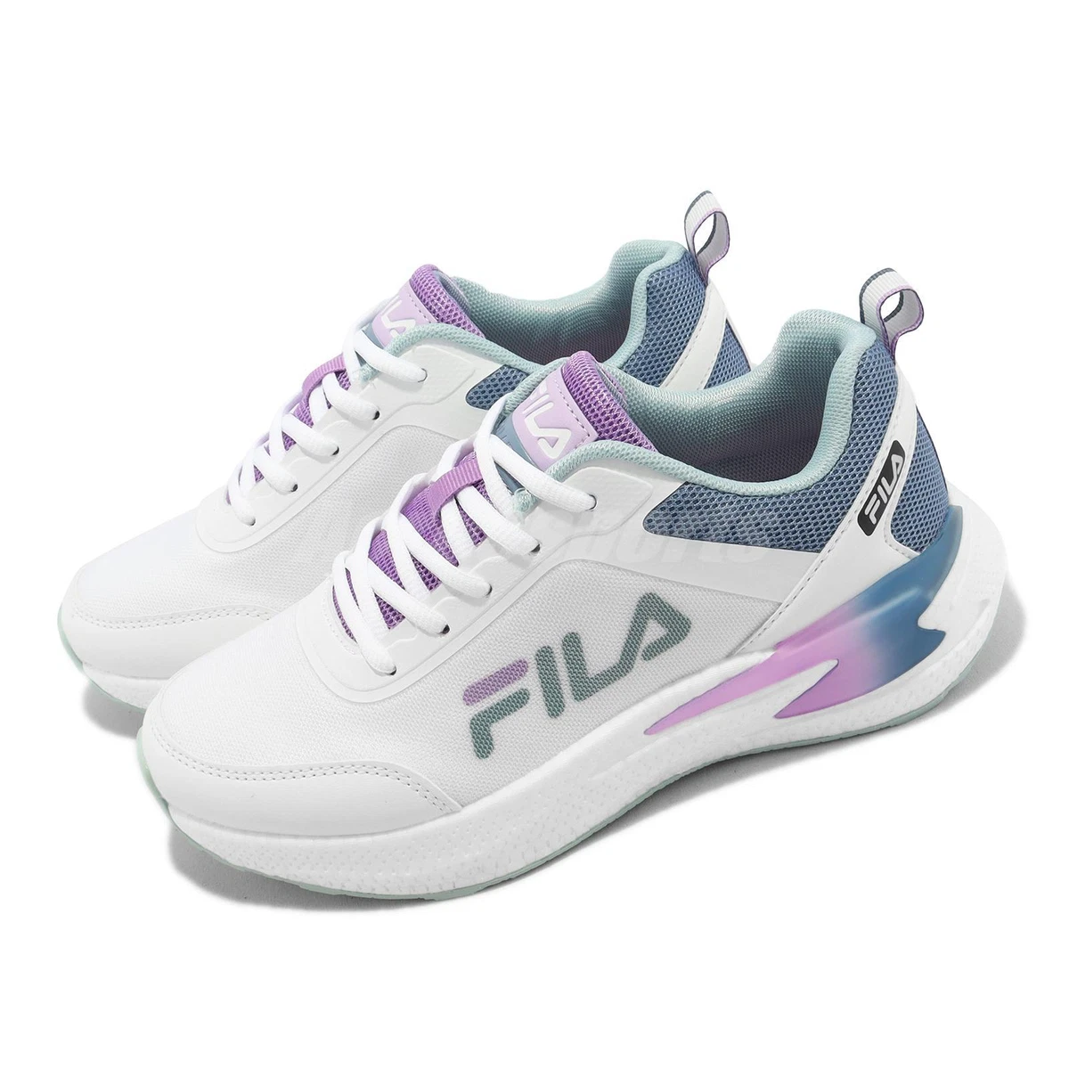 Fila Cruise White Blue Purple Women Running Sports Casual Lifestyle Shoes