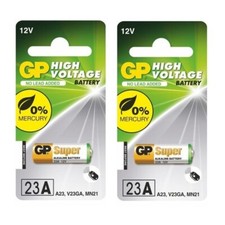 2 x GP A23 Alkaline Batteries 12V - 23A MN21 V23A LRV08 K23A Door Bell Remote