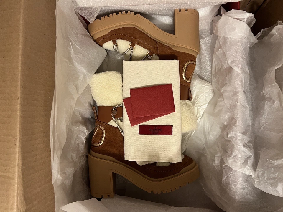 Valentino Botas de Gamuza Tacón Bloque 37.5 (7.5) Foto 3 de 4