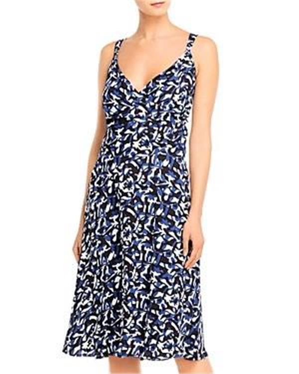 donna karan faux wrap fit and flare dress Donna Karan Tucked Mini Dress, 6 / Black