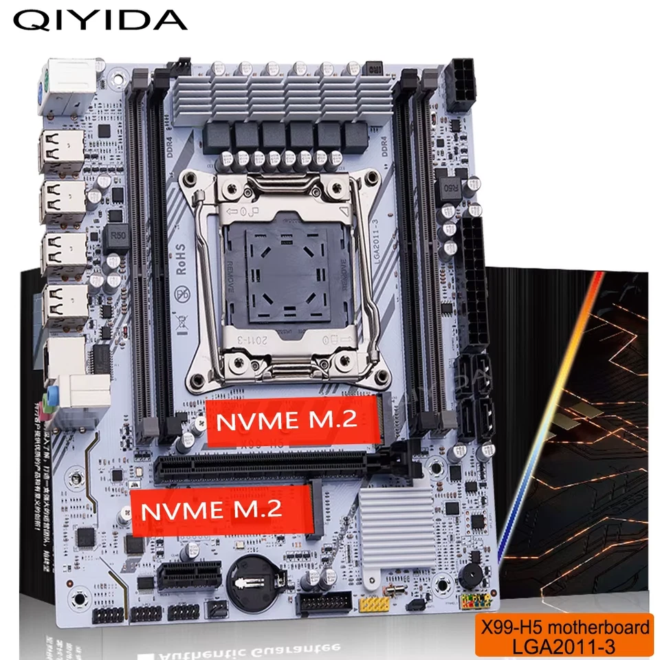 X99 Motherboard Set Kit with LGA2011-3 Xeon E5 2630 V4 CPU DDR4 16GB REG ECC Mem - Image 2 of 4