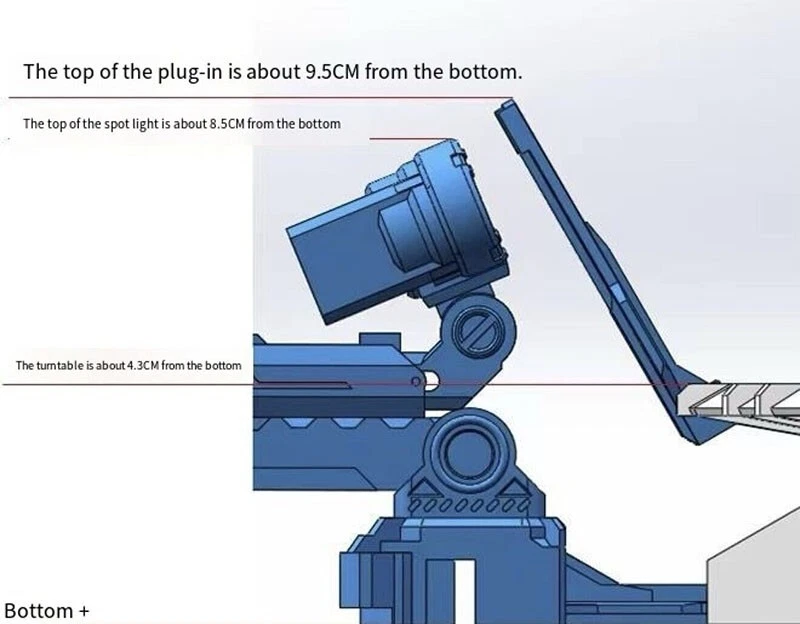 9.5" Rotating Display Stand Base for 3A Transformers Figure model USB LED - Image 4 of 4