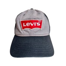 Vintage Levi's Men's Two-Tone Denim Baseball Cap Adjustable Strap 100 Cotton