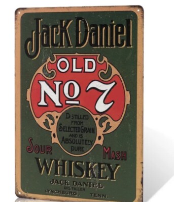 🆕Jack Daniel Old No. 7✨Sour Mash Whiskey✨Tin Metal Sign
