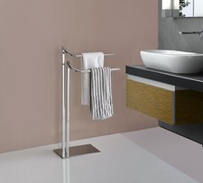 Kings Brand Furniture - Metal Freestanding Bathroom Towel Rack Stand, Chrome
