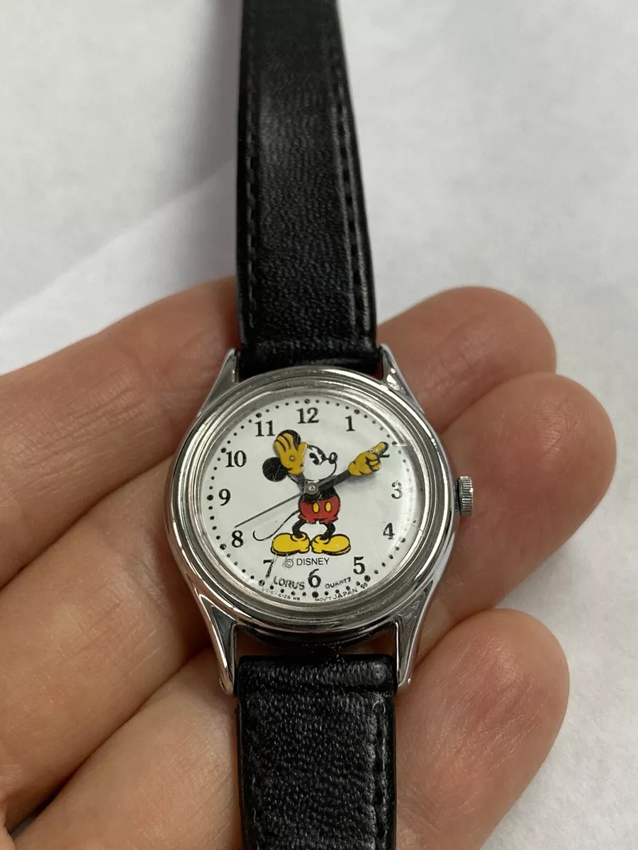 Mickey Mouse Watch with Mickey Face with leather band