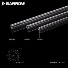 Barrow PETG Tubing 10mm ID, 14mm OD, 500mm length Clear 4 Pack for Water Cooling