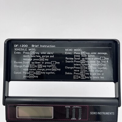 Vintage Seiko Instruments Schedule DF-1200 Calculator Alarm Memo