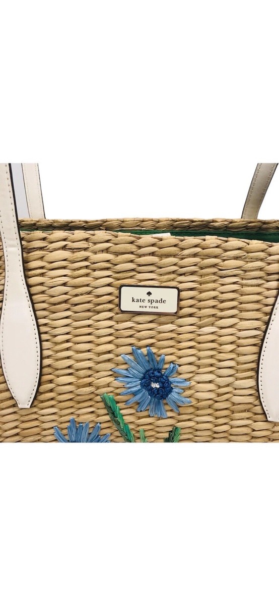 Kate Spade New York Garden Bouquet Embroidered Straw Tote | eBay Kate Spade New York Garden Bouquet Embroidered Straw Tote | eBay