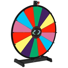 Prize Wheel 24" Editable Stand Fortune Spinning Game Tabletop Color Dry Erase