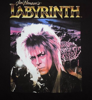 Jim Henson's Labyrinth T-Shirt David Bowie Jareth Retro 80's Tee Movie Classic