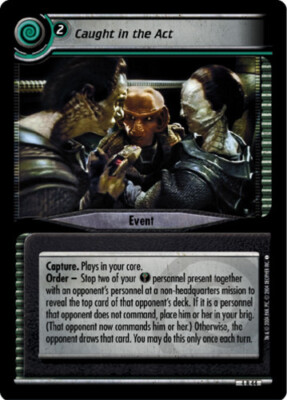 Star Trek 2E: Caught in the Act [Moderately Played] Necessary Evil STCCG Deciphe
