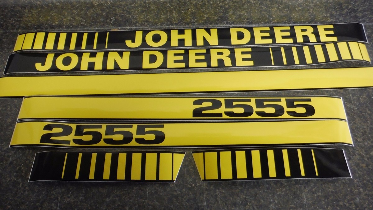 JOHN DEERE 2555 TRACTOR DECALS. HOOD & NUMBERS ONLY. SEE DETAILS