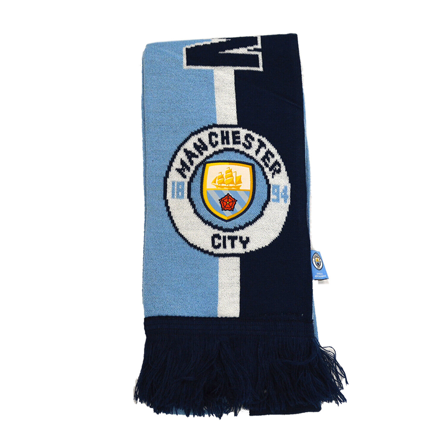 Manchester City Scarf Reversible Soccer Football Official Merchandise Licensed 1