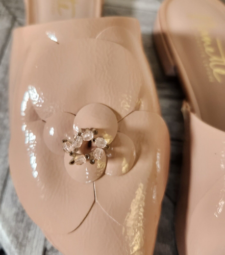 Nanette Lepore shoes Alexandra dusty pink Flats Slide Flower decoration - 第 3/13 張圖片