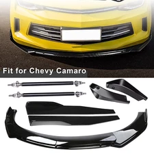 For Chevy Camaro Front Bumper Lip Splitter Spoiler Body Kit Side Skirt Glossy