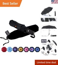 Compact  Lightweight Windproof Umbrella with Auto Open/Close - Travel Essential