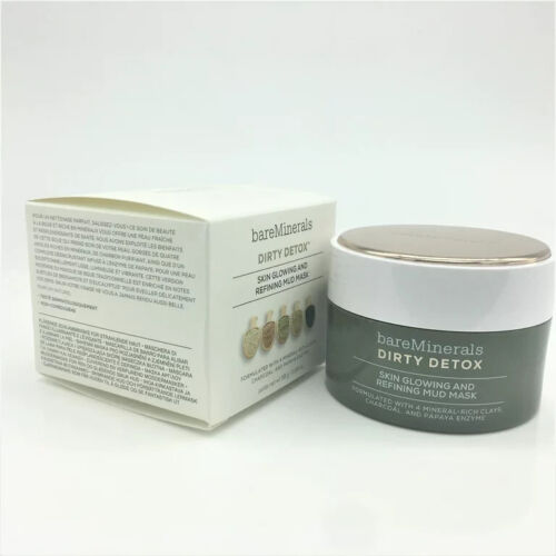 BAREMINERALS Dirty Detox Skin Glowing and Refining Mud Mask 2.04 oz New in Box - Picture 1 of 1