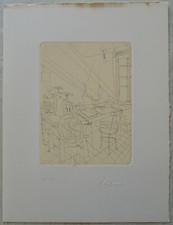 MARIO CALANDRI libro e incisione del 1951 'LO STUDIO DELL'ARTISTA'   (39)