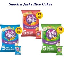 Snack a Jacks Rice Cake Perfect Sour Cream, Salt & Vinegar, Sweet Chilli 5x19g