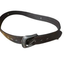 Vintage Men's Wrangler Sountwestern Western Brown Leather Tooled 7142-001 Belt