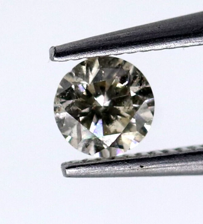Certified 0.06 Ct Natural Diamond Round Brilliant Cut I Color SI3 Clarity Loose - Image 2 of 4
