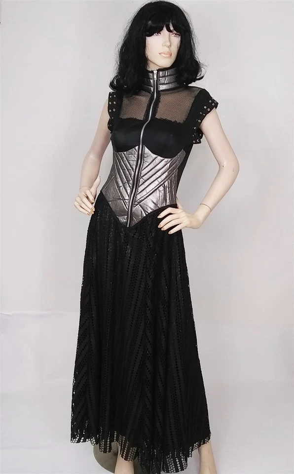 PMG Halloween Algo Malvado Ónix Vestido Adulto Disfraz Gótico GRANDE L Mujer Foto 2 de 4