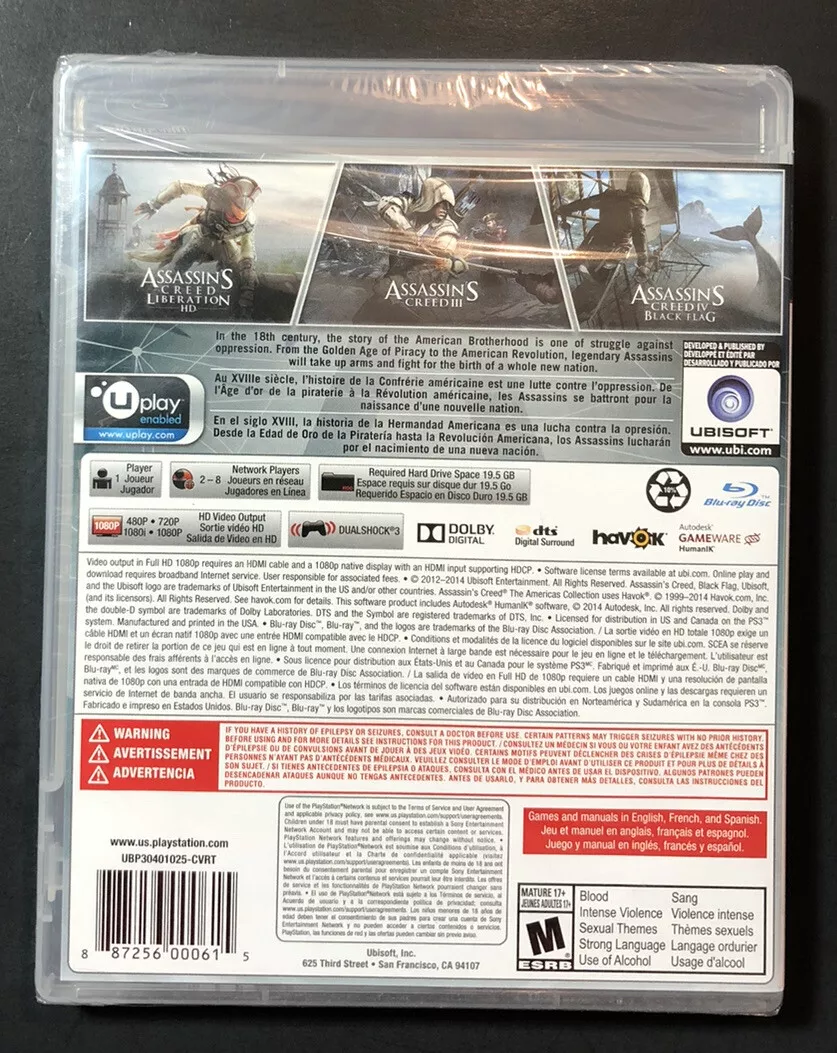 Assassin's Creed: The Americas Collection - PlayStation 3, PlayStation 3