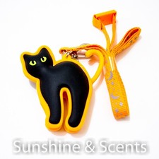 Bath Body Works BLACK CAT ORANGE CAT Pocket Bac Gel Holder Lanyard HALLOWEEN