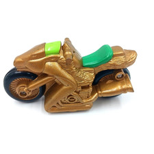 Wendy's Pull-Back Action Toy Cybercycle Gold Metallic Motorcycle 1994 Vintage