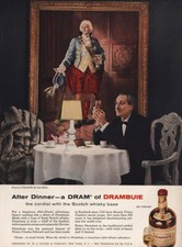 1957 Drambuie: After Dinner a Dram Vintage Print Ad