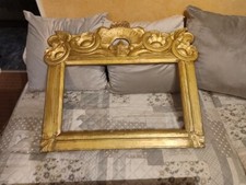   Holzrahmen groß 94cm/77cm mit Ornamenten Gold. Loch für Bild/Spiegel 68cm/39cm