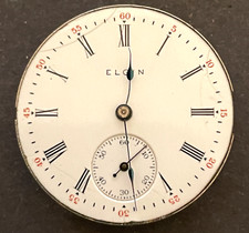 Antique 1910 Elgin Grade 354 Pocket Watch Movement Running Ticks 0s 15j USA