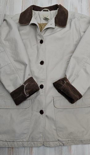 LL Bean Vintage Women’s Barn Jacket Quilted Lining Corduroy Details Read - Picture 12 of 12