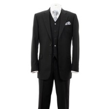 Men's 3 Piece Luxurious Slim Fit Fashion Suit With Vest Pants 2 Button