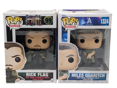 2-Funko Pop-1-Suicide Squad Rick Flag 99-1-Avatar Miles Quaritch 1324-Free Ship.