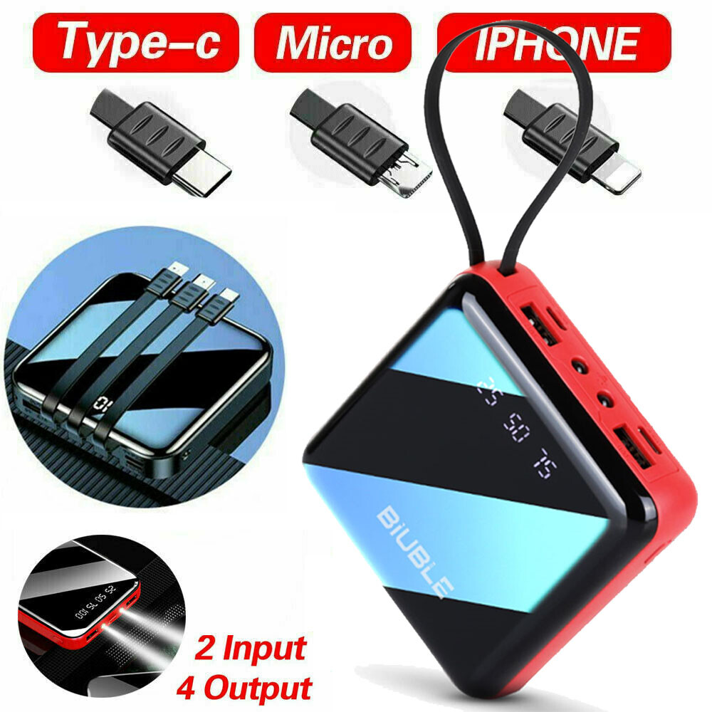 Portable 900000mAh Mini Power Bank Battery USB Charger External Fast