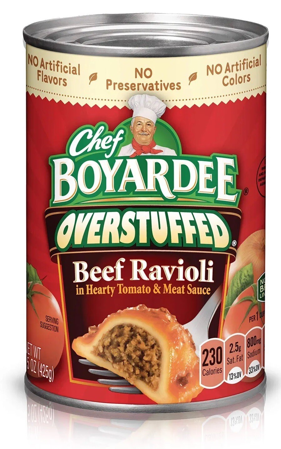 Chef Boyardee Overstuffed Beef Ravioli🥫 15 oz (Pack of 6)