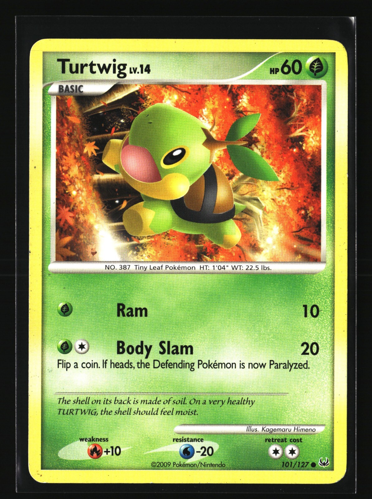 Pokemon TURTWIG 101/127 Common (2009 Platinum) NM/Near Mint