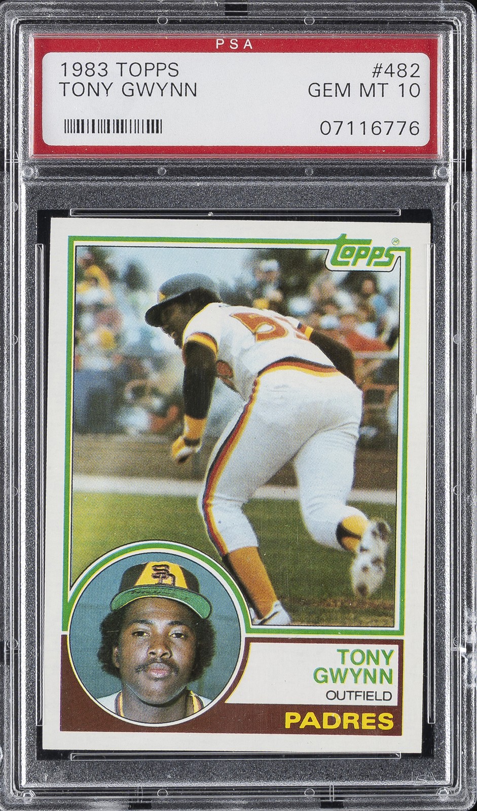 1983 TOPPS #482 TONY GWYNN ROOKIE RC PSA 10