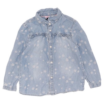So Cute, Jeanshemd, Größe: 98, Blau, Baumwolle, Blumen, Denim, Mädchen #fy2