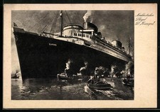 AK Passagierschiff Europa des Norddeutschen Lloyd und Schleppdampfer 1934 