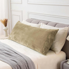 Body Pillow Cover with Zipper Closure, Super Soft and Cozy Fuzzy Fleece Pillowca