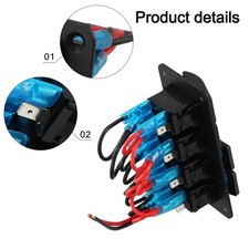 Switch Panel with Built in Blue LEDs for Enhanced Usability in Dark Areas