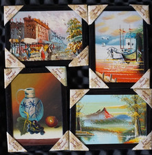 Miniaturbild Ölbild Genuine Oil Painting-Hand Finished 4 Stck. h