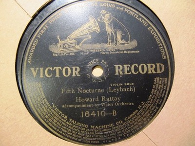 1908 STROH VIOLIN Louis Heine CELLO Howard Rattay Braga ANGEL's SERENADE 16410 _