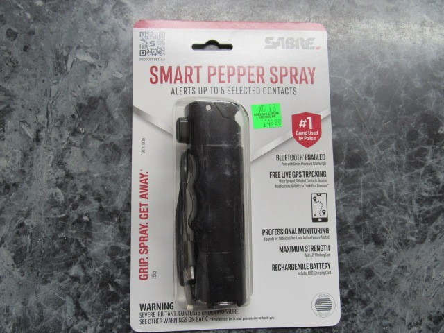 SABRE SMART Pepper Spray with Bluetooth and Live GPS Tracking rechargeable