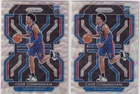 LOT (2) 2021-22 PRIZMS SILVER WAVE RC CADE CUNNINGHAM DETROIT PISTONS NBA d1430